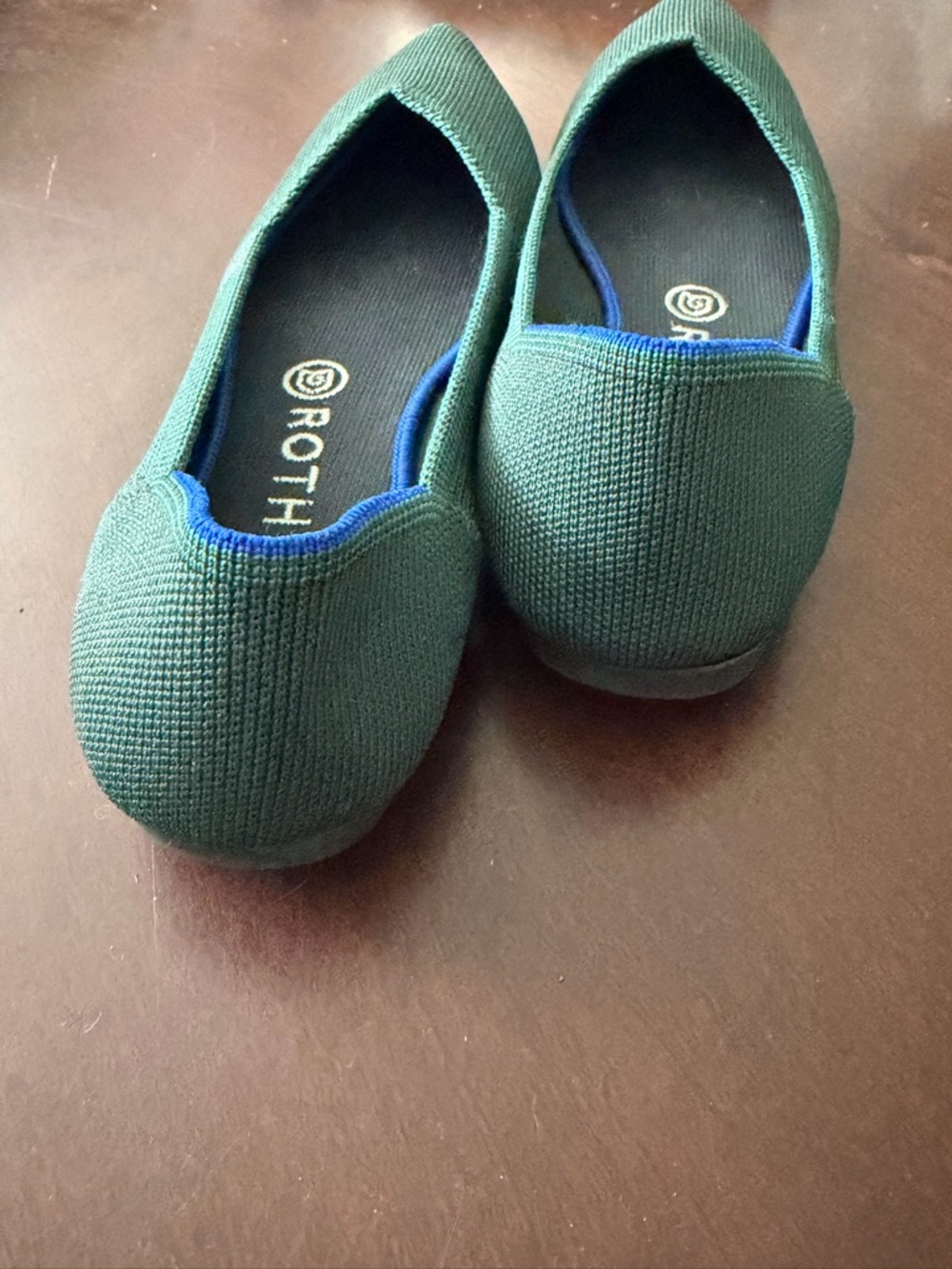 Rothy's Women's Pointed Knit Flats in Green - Picture 3 of 6